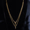 22 Carat Gold Two Steps Plain Chian With Floral Design 16.72g by Mahita Collections